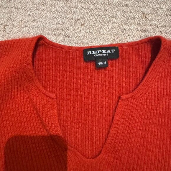 Vintage Repeat Cashmere Sweater, Burnt Orange - Picture 2 of 3